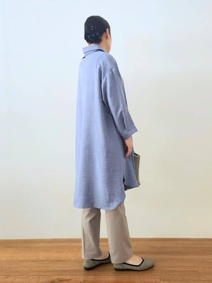 くまさんの「SHOO･LA･RUE｜【S-LL/体型カバー】さらっとしたタッチが魅力 デニムライクチュニック」を使ったコーディネート