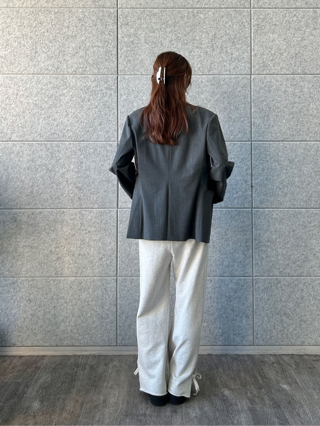 harunaさんの「CODE A｜【Re】ribbon sweat pants」を使ったコーディネート