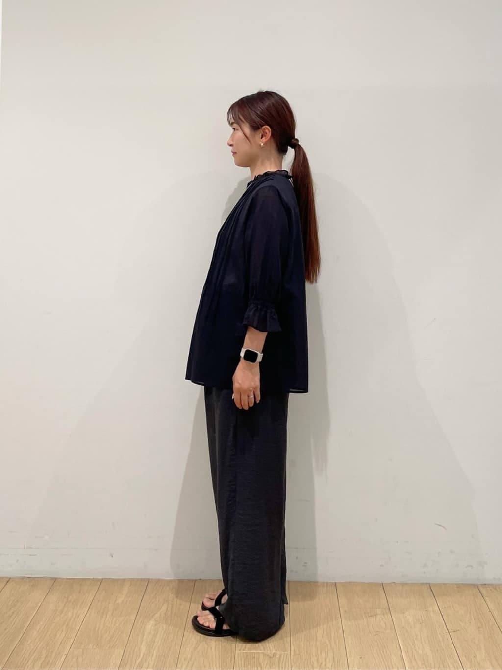 maiさんの「INDIVI｜【洗える/コットン】ピンタックシアーブラウス」を使ったコーディネート
