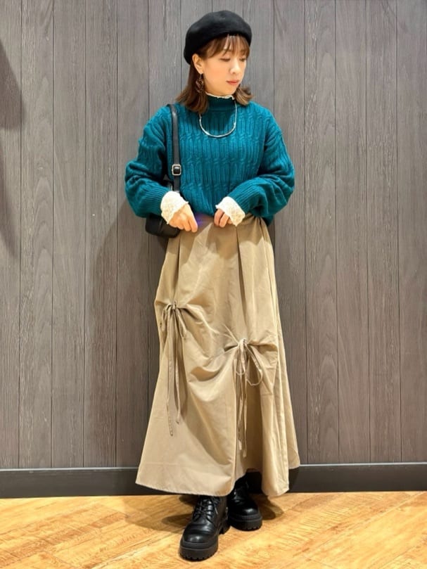 meiさんの「SHOO･LA･RUE｜【S-LL】上品なレースハイネックトップス」を使ったコーディネート