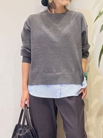 misakiさんの「SHOO･LA･RUE｜【高レビュー/洗濯機可/SS-LL】あったか裏起毛 のびのびストレッチ テーパードパンツ」を使ったコーディネート