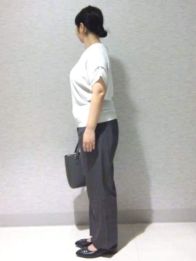 sakoさんの「Reflect｜【ウエスト総ゴム／セットアップ／単品使いOK◎】ベスト＋ストレートパンツセット」を使ったコーディネート