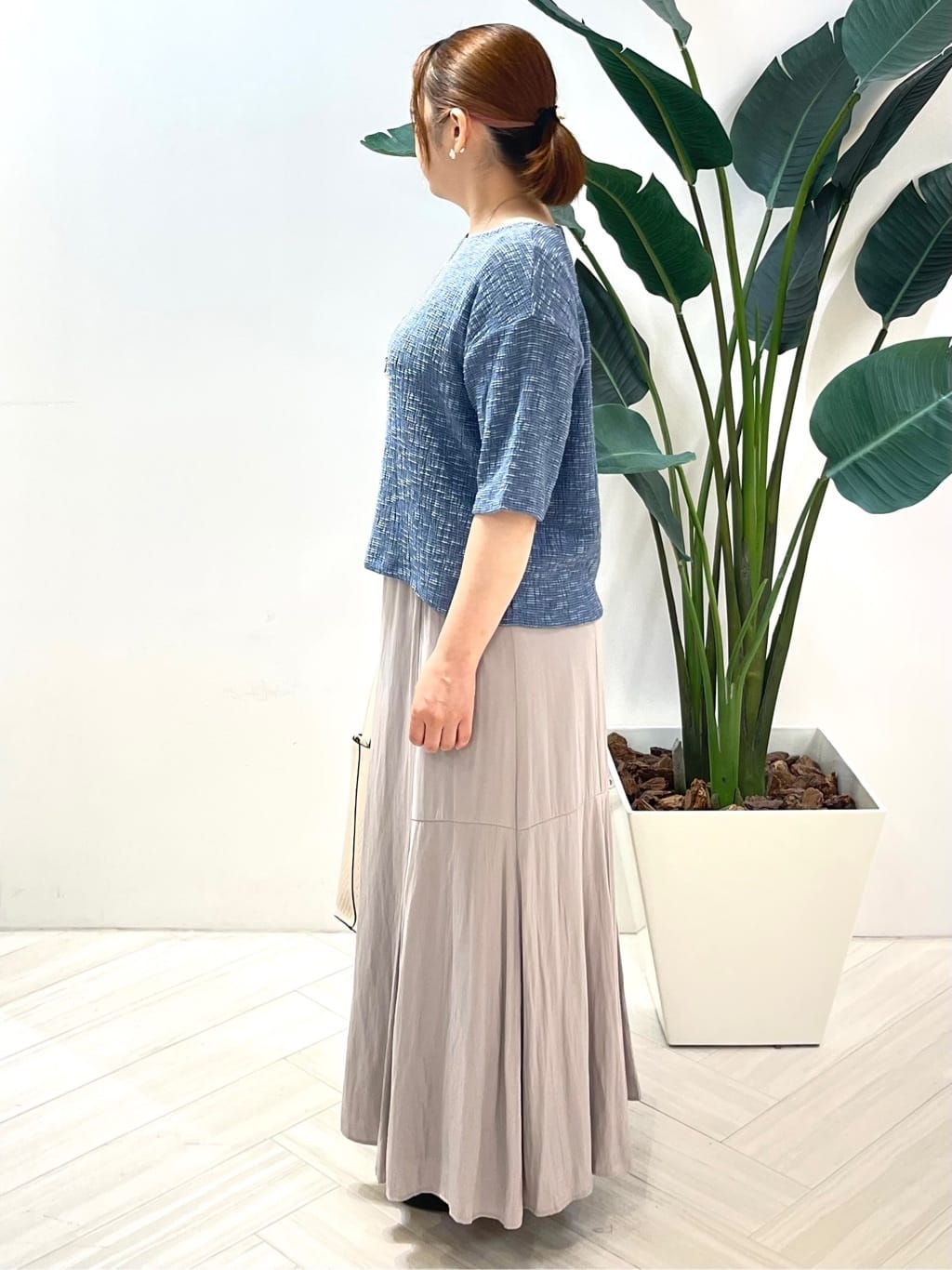 Tomoさんの「UNTITLED｜【五分袖/ジャージトップス】スラブカールマイヤープルオーバー」を使ったコーディネート
