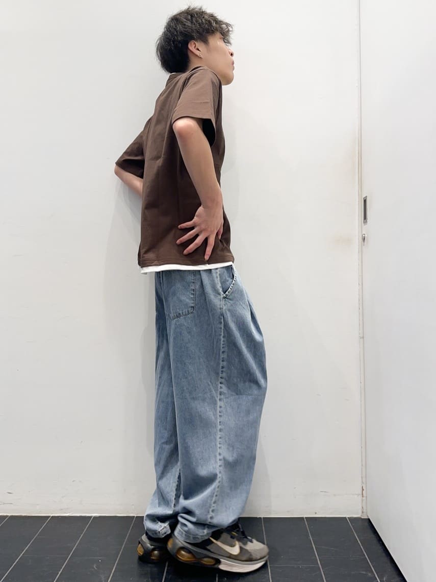 ちびちゃんさんの「THE SHOP TK｜楊柳フェイクレイヤード半袖Tシャツ 【吸水速乾/毛玉になりにくい/洗濯機OK】」を使ったコーディネート