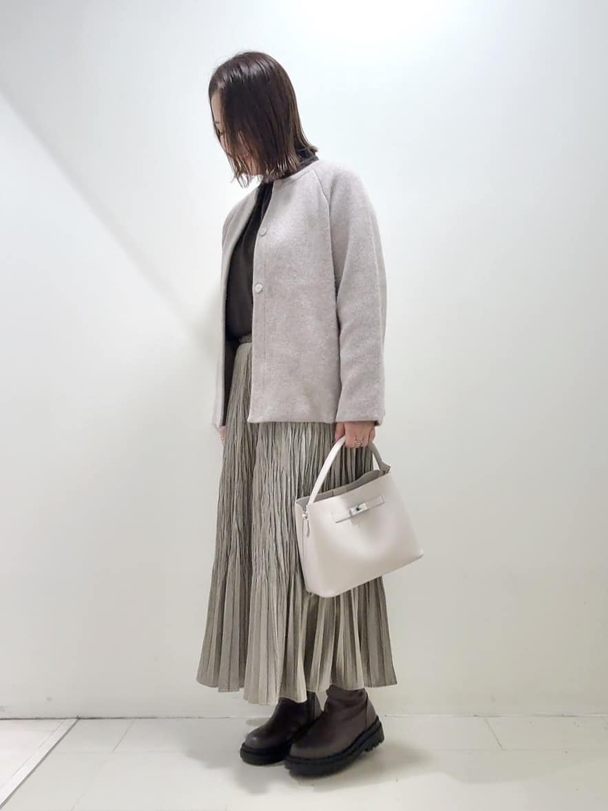 YUIさんの「UNTITLED｜【軽アウター/ミドル丈】ウールニットコーディガン」を使ったコーディネート