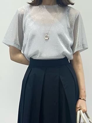 Miwaさんの「UNTITLED｜【洗える】ラメシアーTシャツ」を使ったコーディネート