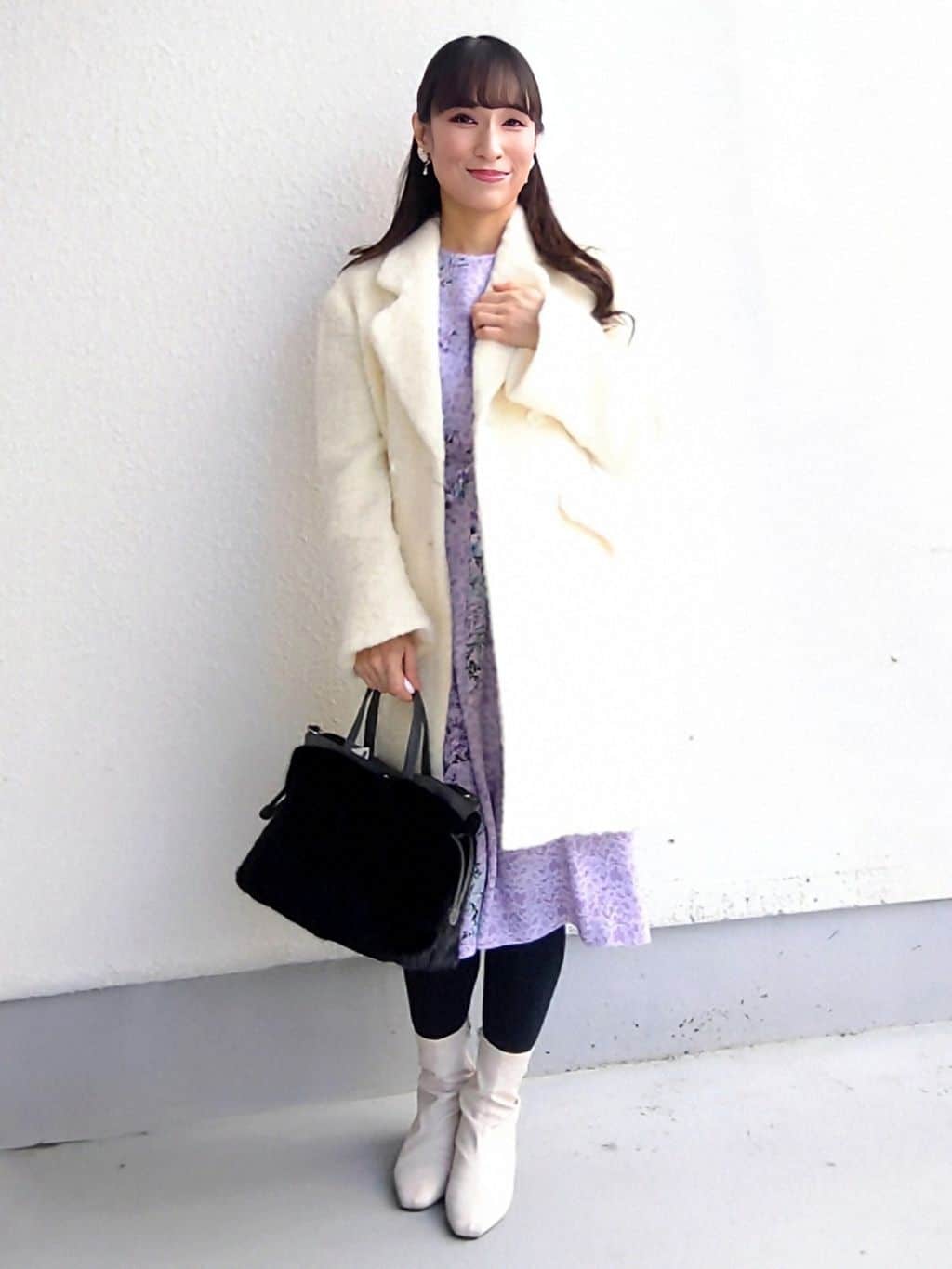 keinaさんの「SunaUna｜【COLLECTION LINE】ブークレーコート」を使ったコーディネート