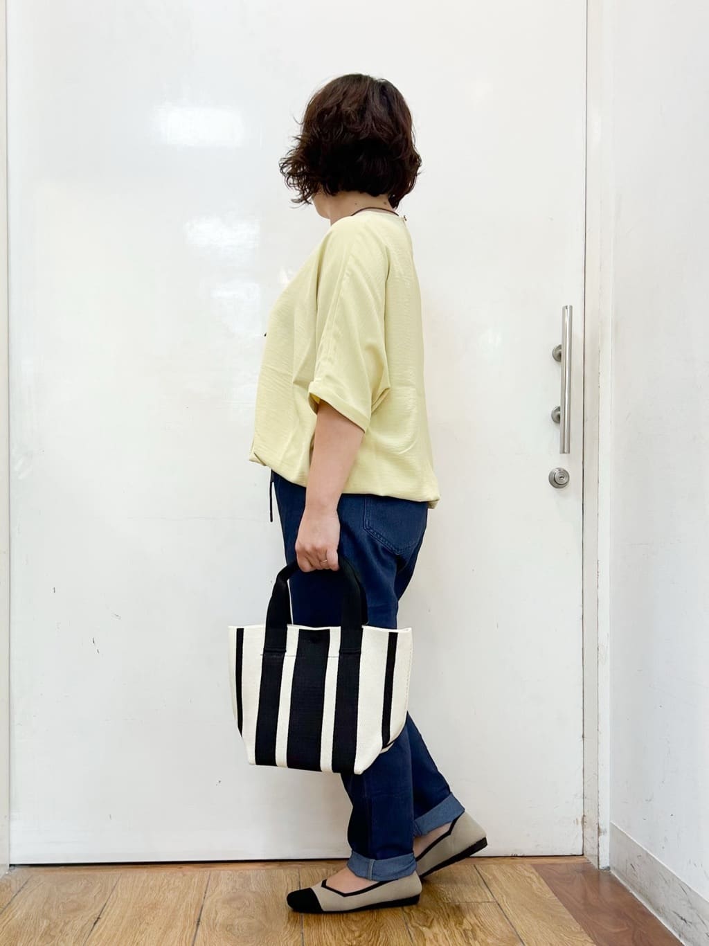 haruさんの「SHOO･LA･RUE｜【洗濯後しわになりにくい】さらっとタッチの 5分袖ドルマンブラウス」を使ったコーディネート
