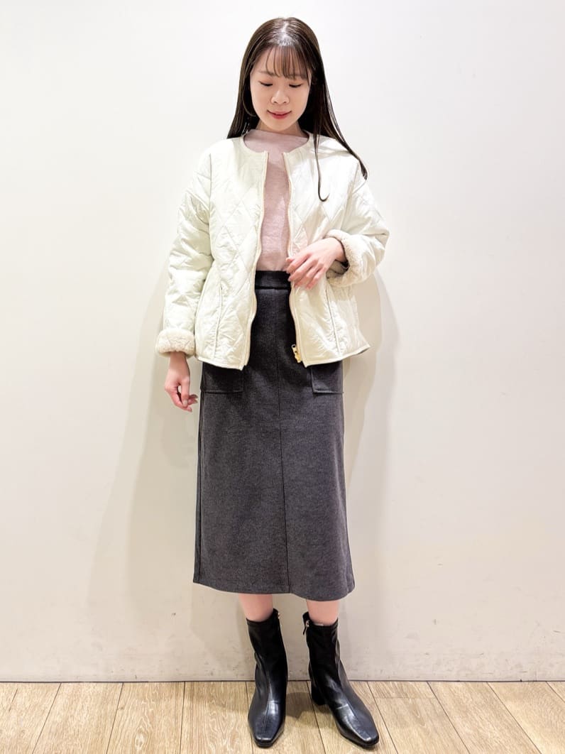 ayaさんの「index｜リバーシブル キルティングファーブルゾン【洗濯機OK】」を使ったコーディネート