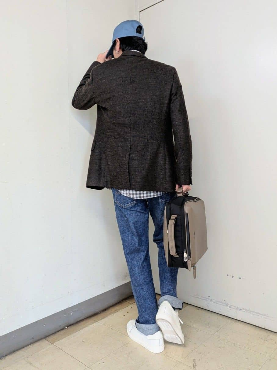 ryoさんの「TAKEO KIKUCHI｜【Sサイズ～】ラッセルメッシュ ジャケット」を使ったコーディネート