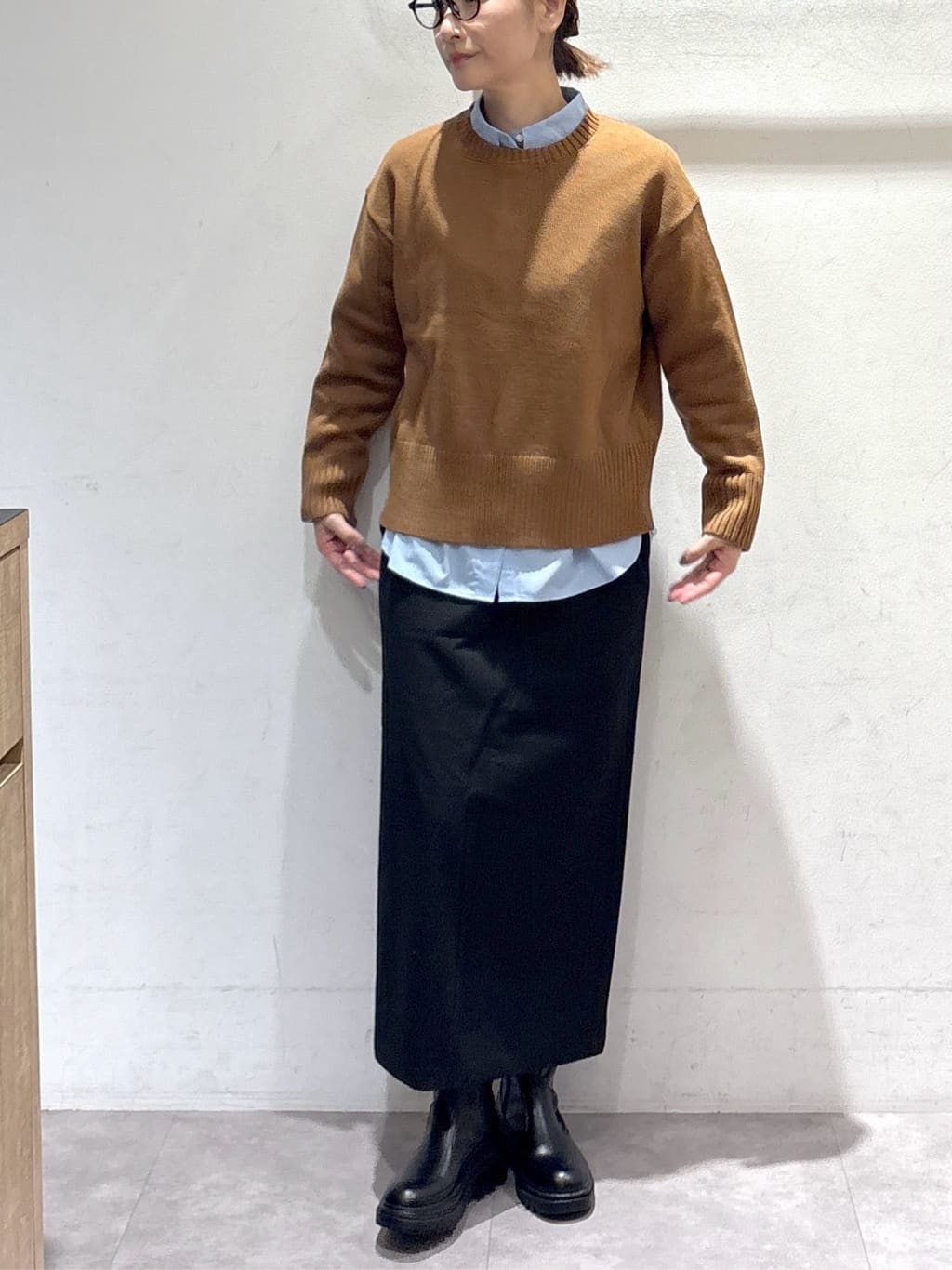 たけねぇさんの「OPAQUE.CLIP｜ポケット刺繍レギュラーカラーシャツ【洗濯機OK】」を使ったコーディネート
