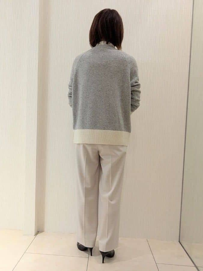 u-macoさんの「UNTITLED｜【重ね着もおすすめ/洗える】ウールカシミヤ クルーネックニット」を使ったコーディネート