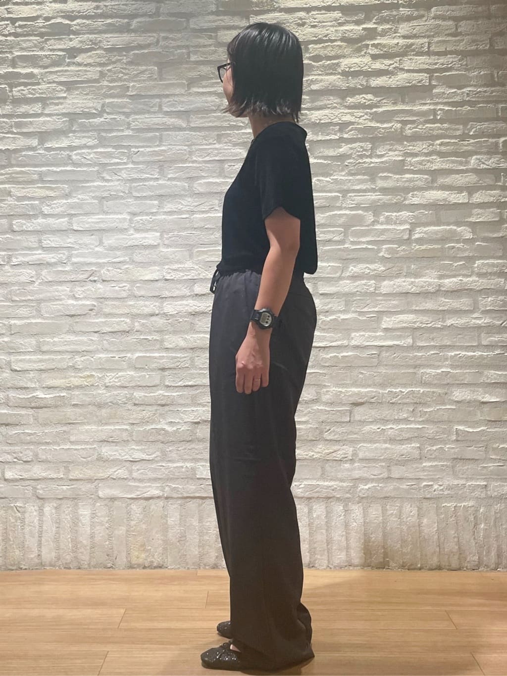 シゲリさんの「OPAQUE.CLIP｜フロッキーチュールTシャツ【洗濯機洗い可】」を使ったコーディネート