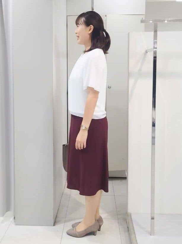 AZUSAさんの「Reflect｜【一枚着で着映え◎／ジャケットのインナーにも】フロント開きブラウス」を使ったコーディネート