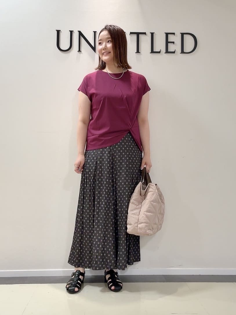 YUIさんの「UNTITLED｜【セットアップ可/ウエストゴム/リラクシー】スクエアジオメ柄スカーチョ」を使ったコーディネート