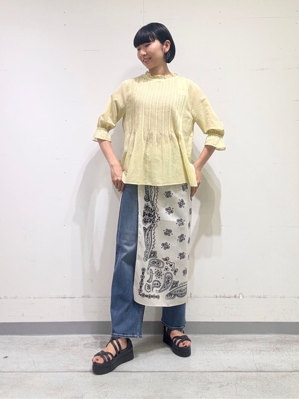 naoさんの「INDIVI｜【洗える/コットン】ピンタックシアーブラウス」を使ったコーディネート