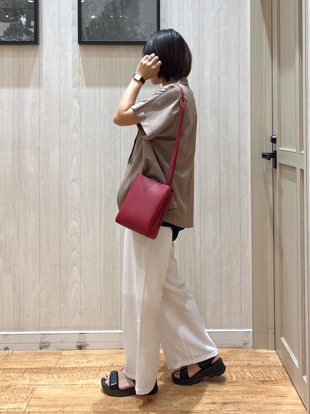 shirayuuuさんの「SHOO･LA･RUE｜【S-LL】さらりと着たい大人のための 麻調半袖ジャケット」を使ったコーディネート