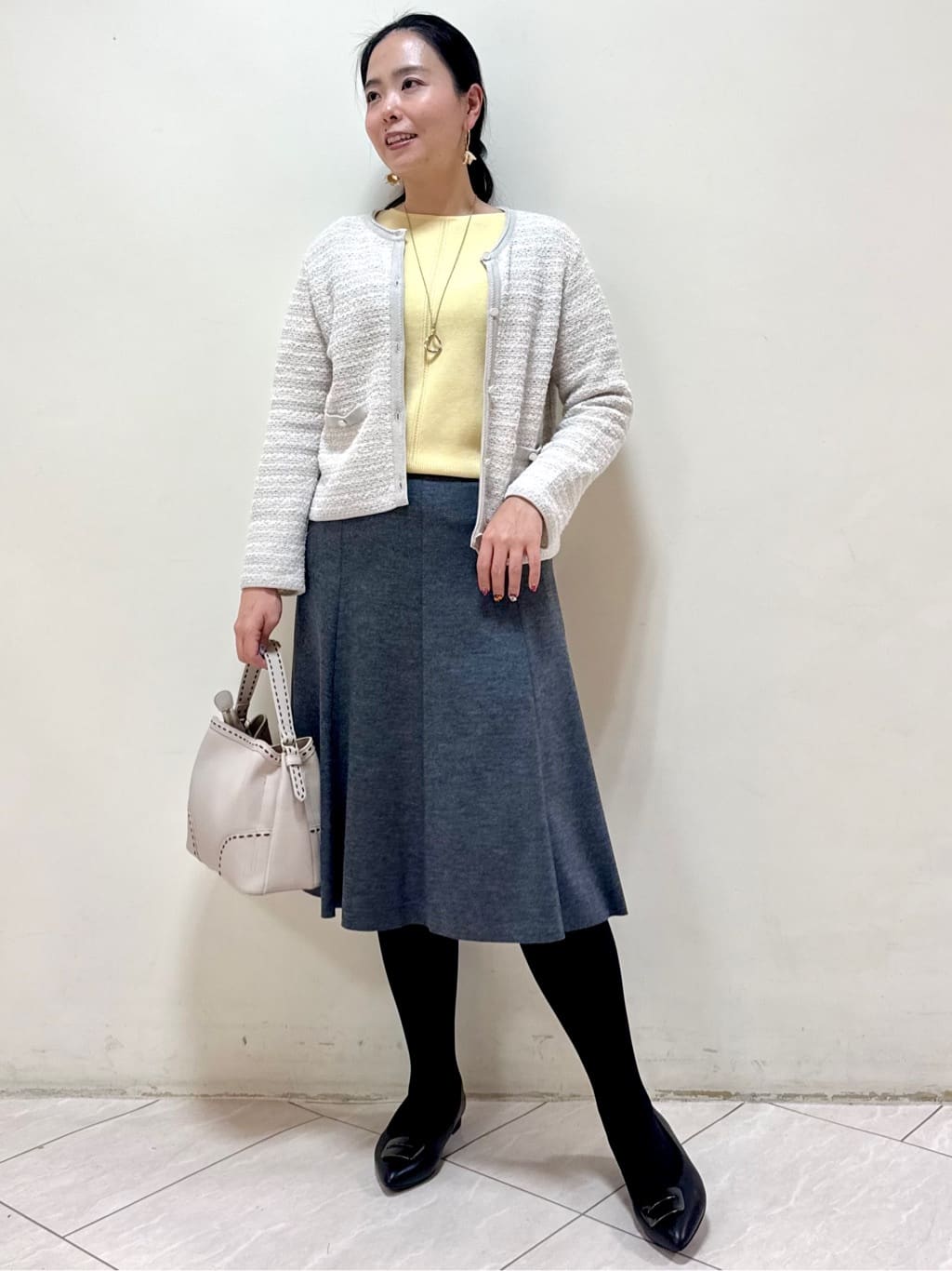 rincoさんの「Reflect｜【ライトアウター／ゆったりシルエット／気軽な羽織に◎】ドライタッチカーディガン」を使ったコーディネート