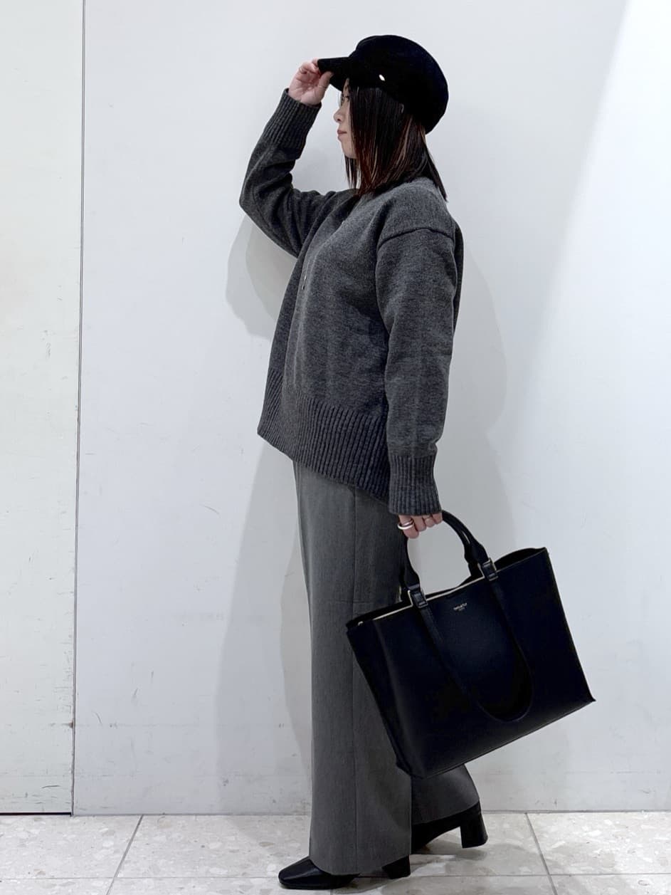 mameさんの「OPAQUE.CLIP｜ウォームタッチ イージーワイドパンツ【洗濯機洗OK／ストレッチ】≪SS～LL≫」を使ったコーディネート