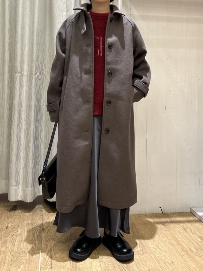 ga_riさんの「THE SHOP TK｜ジャージメルトンスタンドカラーコート」を使ったコーディネート