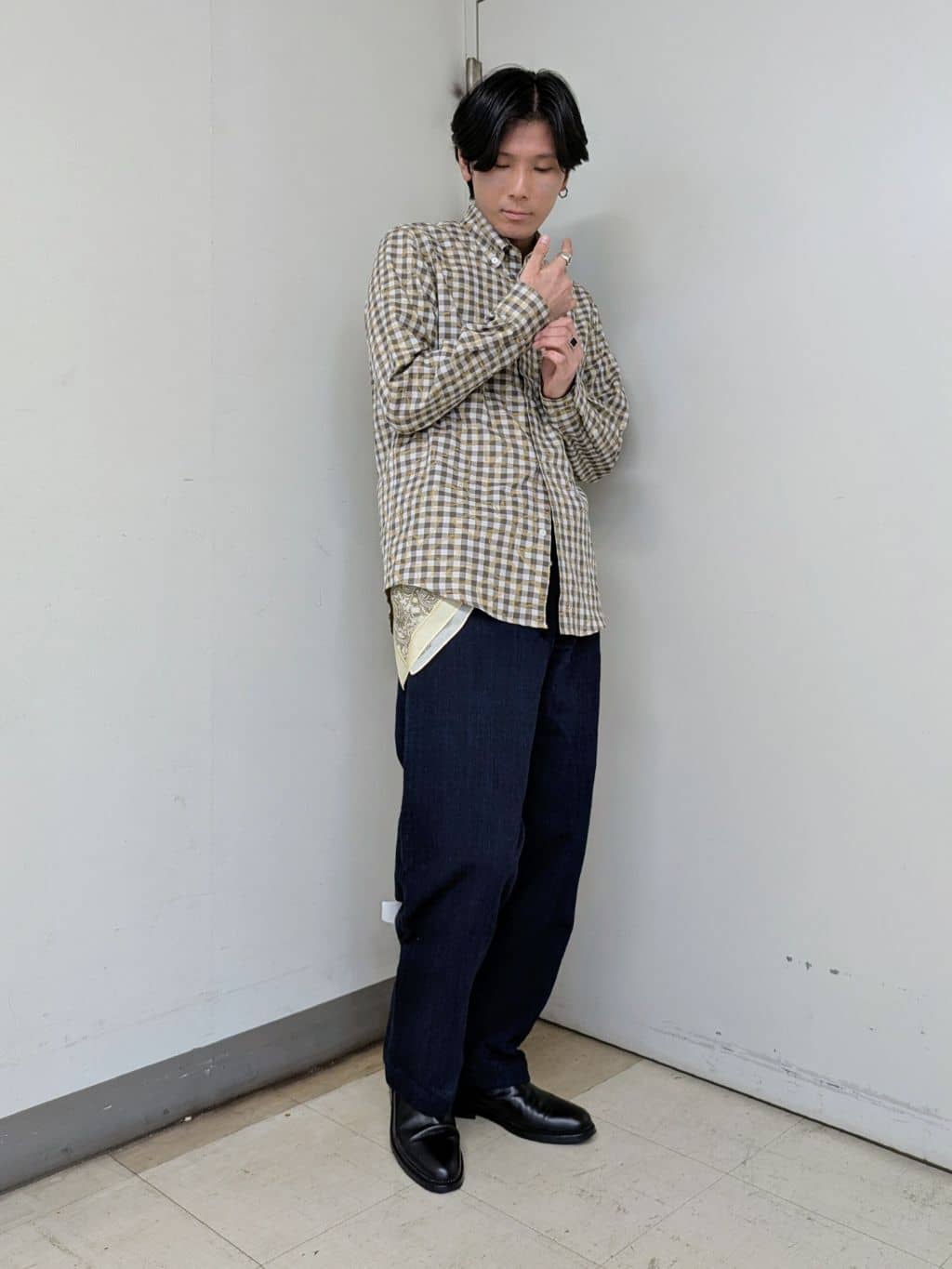 ryoさんの「TAKEO KIKUCHI｜ディープブラック ジャケット」を使ったコーディネート
