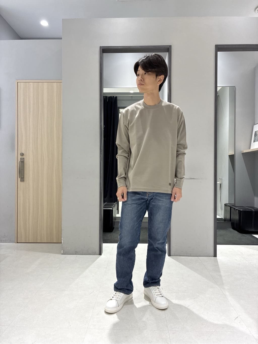 わいずみさんの「TAKEO KIKUCHI｜チェックボーラーガーゼシャツ」を使ったコーディネート
