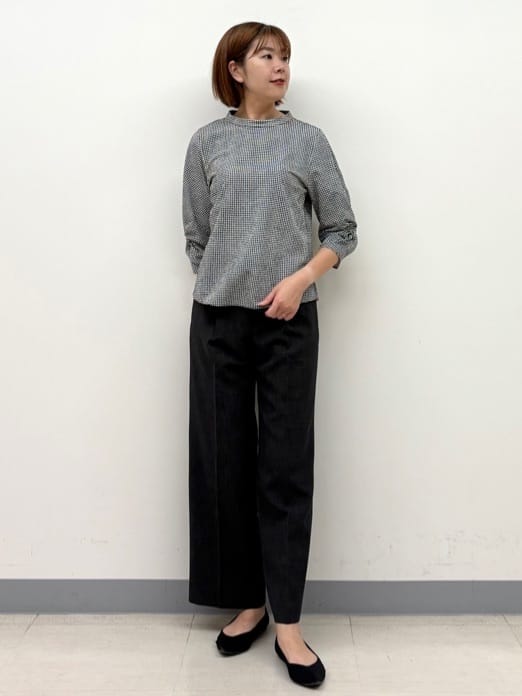 まいこさんの「INDIVI｜【洗える／セットアップ可能】凹凸ストレッチ素材ダブルジャケット」を使ったコーディネート