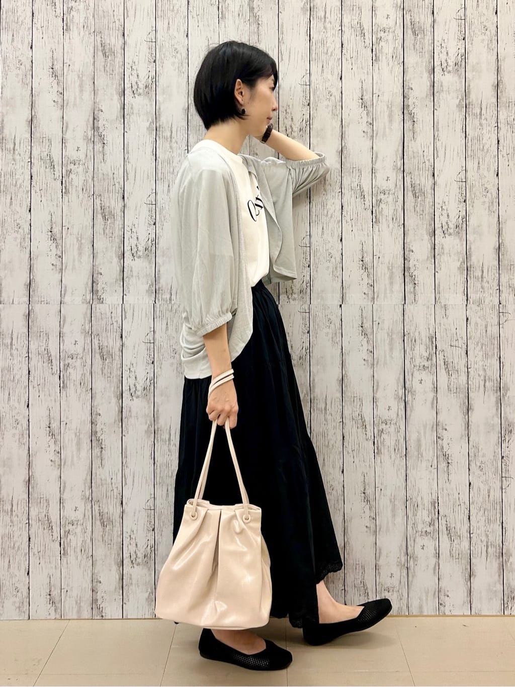ちぐささんの「SHOO･LA･RUE｜【S-LL/ひんやり/UV】選べる6柄でそれぞれ欲しくなる プリントTシャツ」を使ったコーディネート