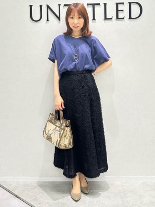 Miwaさんの「UNTITLED｜【接触冷感/洗える】Vネックコットンプルオーバー」を使ったコーディネート