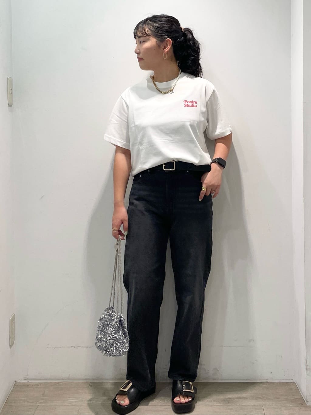 sumicaさんの「OPAQUE.CLIP｜【Pontre Studio／ポンレストゥディオ】別注グラフィックTシャツ」を使ったコーディネート
