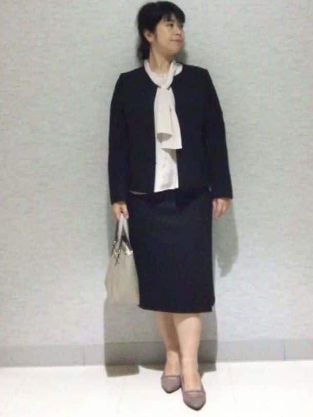 sakoさんの「Reflect｜【ライトアウター／通勤におすすめ◎／セットアップ可／すっきりシルエット】キレイめジャージジャケット」を使ったコーディネート