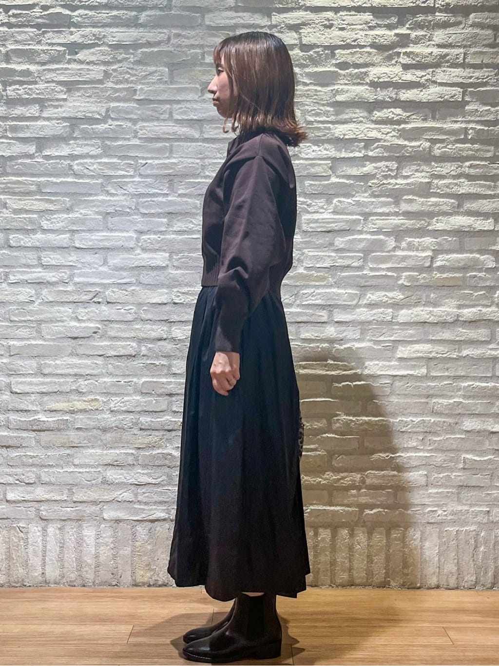 さくらさんの「OPAQUE.CLIP｜襟付きZIPアップニットカーディガン【洗濯機洗い可／抗ピル】」を使ったコーディネート