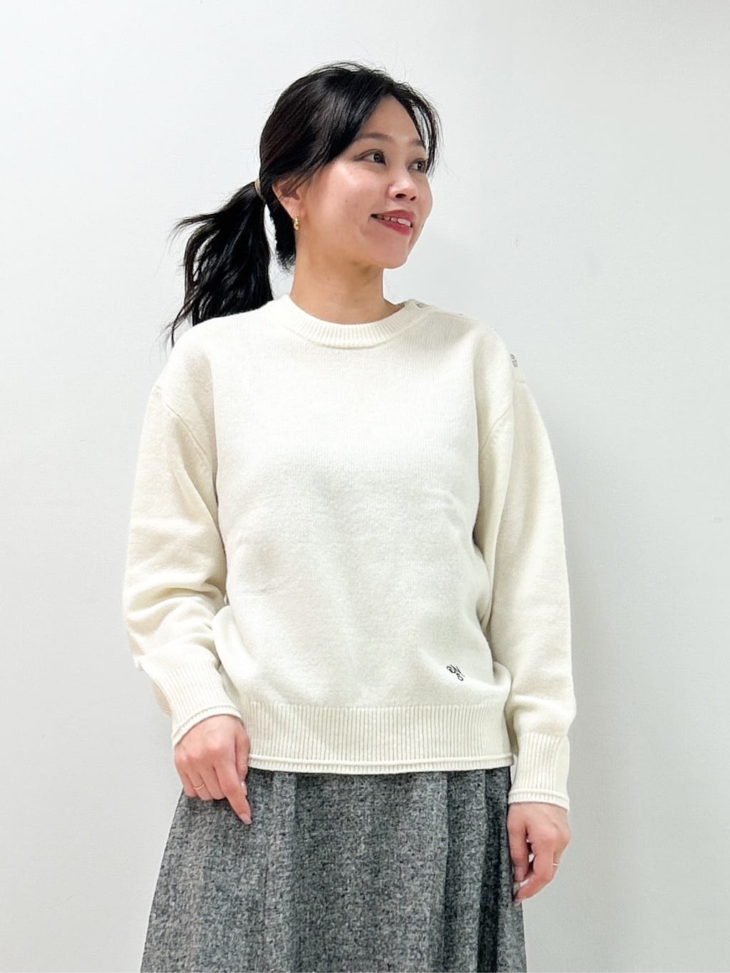 Kaiさんの「Dessin｜【洗える】ツイードフレアスカート」を使ったコーディネート