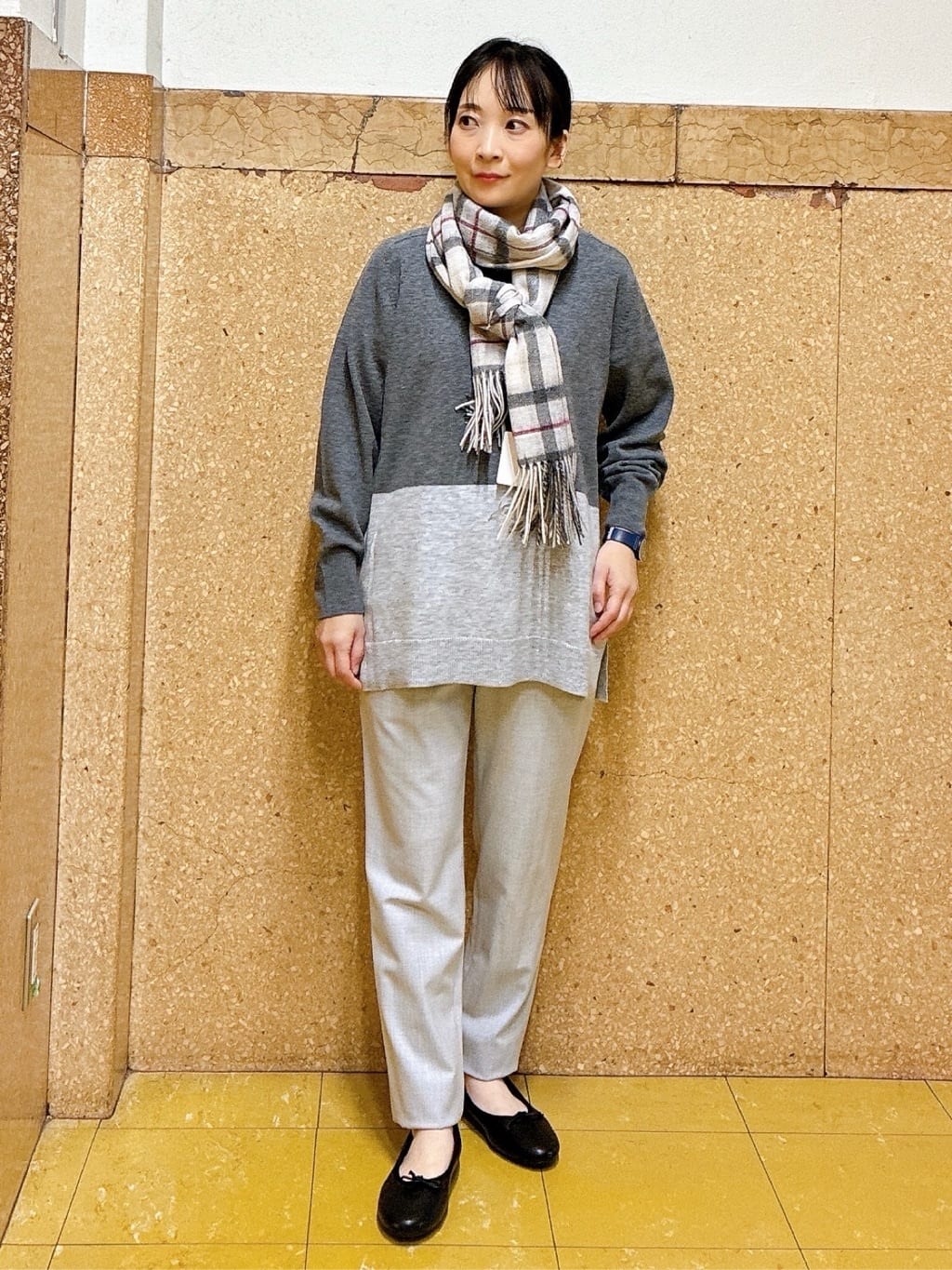 hattoriさんの「INDIVI｜【洗える／裏起毛】ストレッチウォームパンツ」を使ったコーディネート