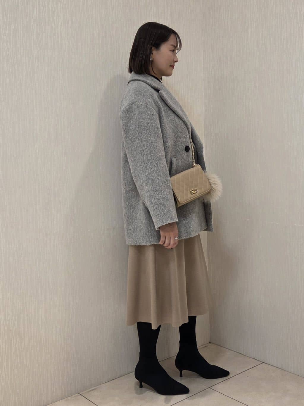 naokoさんの「UNTITLED｜【エレガントジャケット/アウター】イタリアンシャギーPコート」を使ったコーディネート