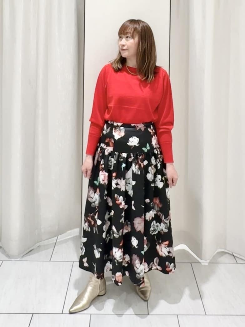 ʏᴜᴋɪᴋᴏさんの「UNTITLED｜【アンサンブル可/洗える】シルクウールカシミヤ ドルマンスリーブニット」を使ったコーディネート