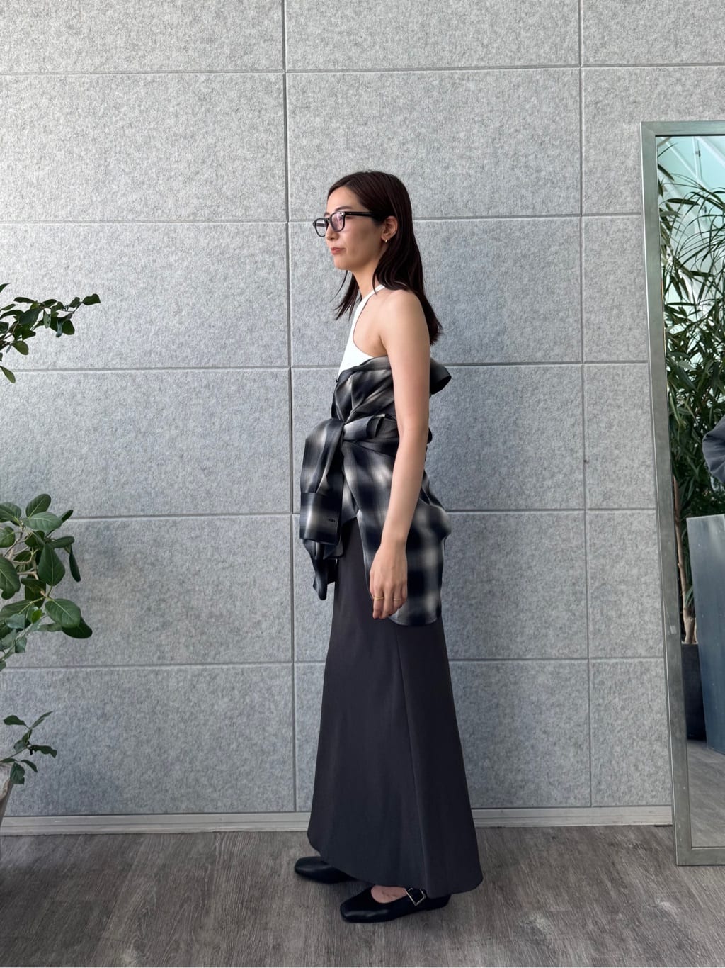 uchi__yamaさんの「CODE A｜shadow check over shirt」を使ったコーディネート