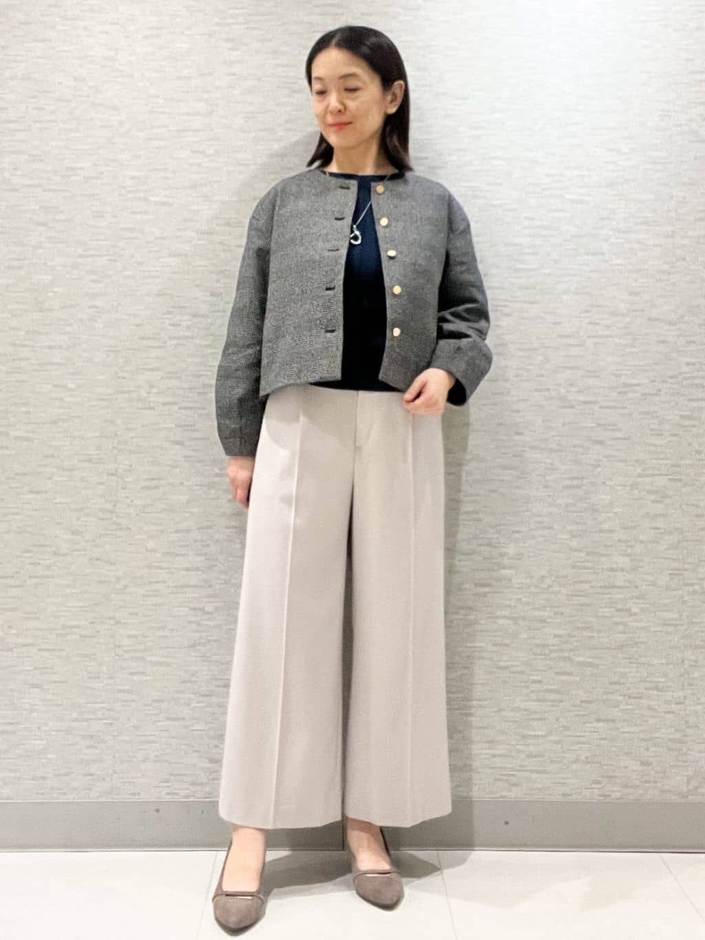 marikoさんの「Reflect｜【着映え◎／アームホールゆったり】グレンチェックジャコット」を使ったコーディネート