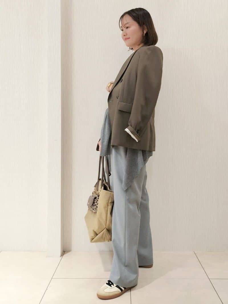 naokoさんの「UNTITLED｜【セットアップ可】ウールライク ダブルブレストジャケット」を使ったコーディネート