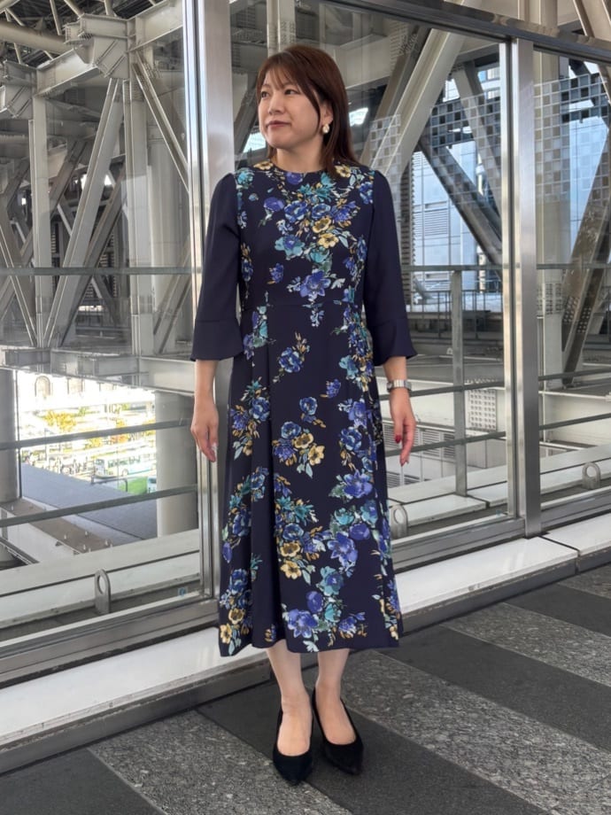 SaKiさんの「UNTITLED｜【手洗い可】花柄パネルワンピース」を使ったコーディネート