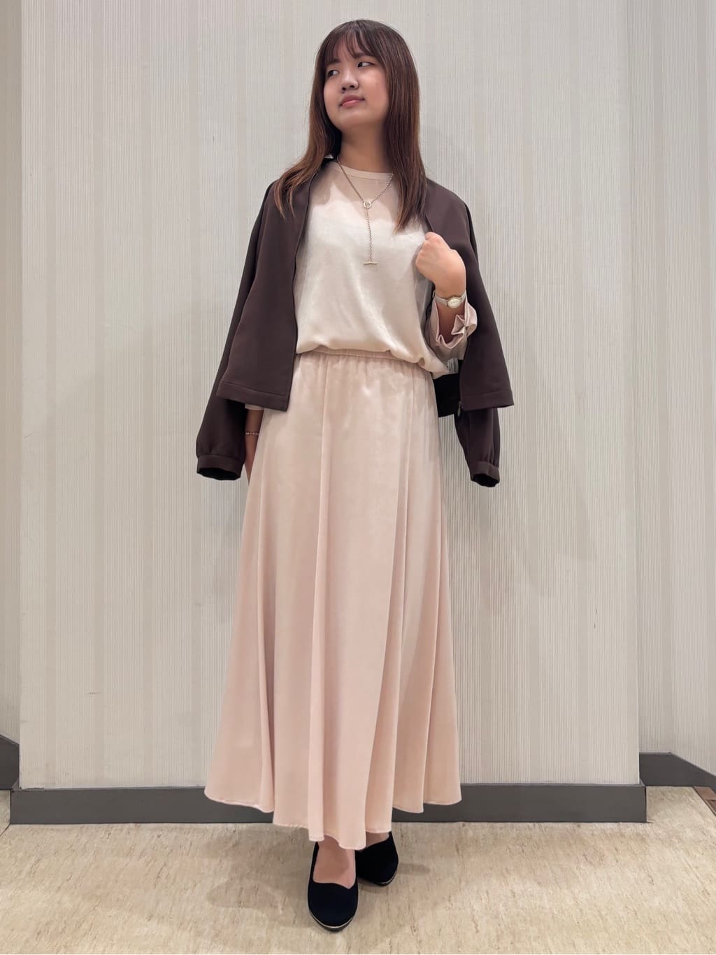 ちひさんの「INDIVI｜バイカラーショートネックレス」を使ったコーディネート