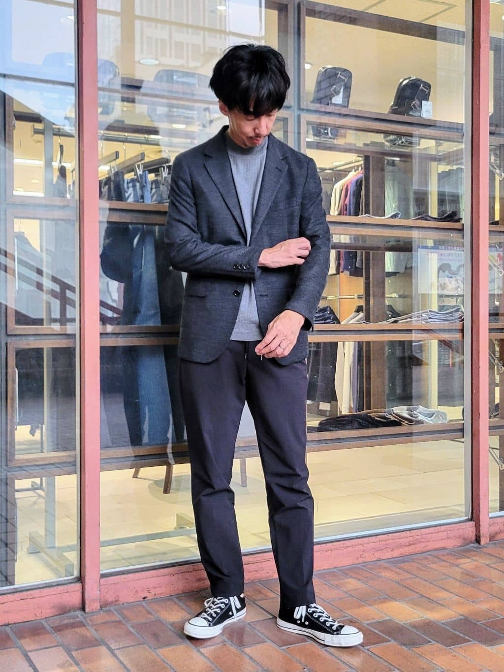piroyaさんの「TAKEO KIKUCHI｜【Sサイズ～】ラッセルメッシュ ジャケット」を使ったコーディネート