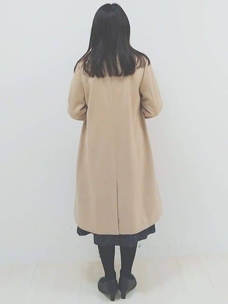 SANAさんの「Reflect｜【SS-4Lサイズ／選べる6色】テーラードカラーロングウール混コート」を使ったコーディネート