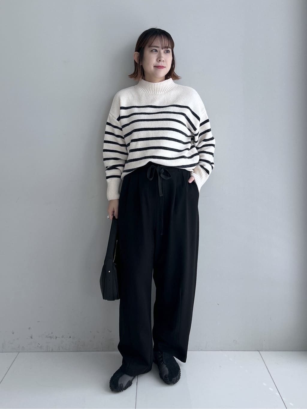 Hirokaさんの「Dessin｜【洗える】ハイネックベロアモールニット」を使ったコーディネート
