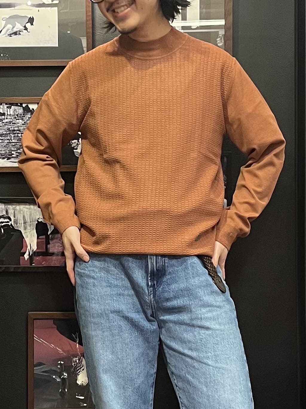 KUROさんの「TAKEO KIKUCHI｜ハイゲージ モックネック ニット プルオーバー」を使ったコーディネート