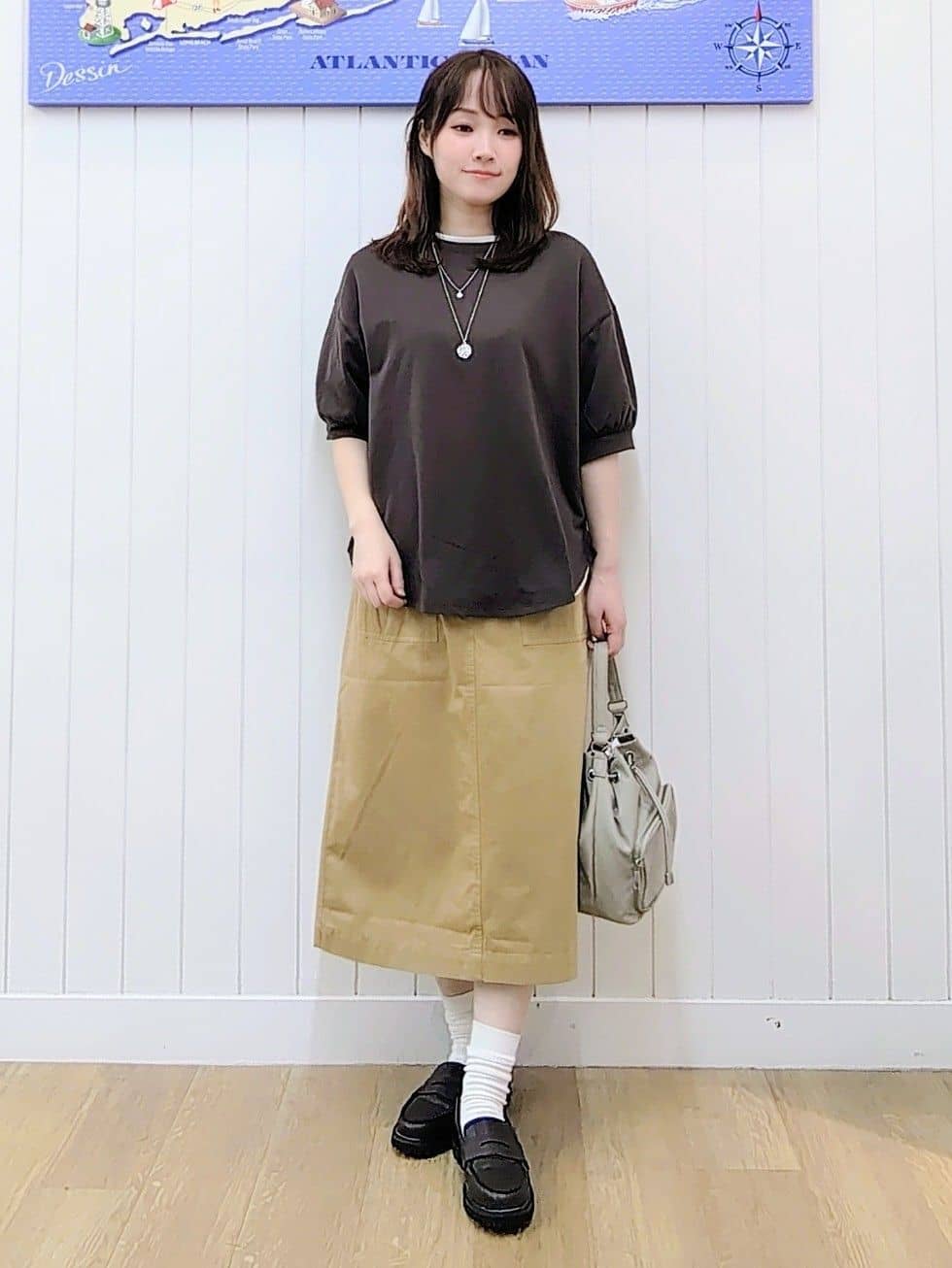 itoさんの「Dessin｜【360度可愛い/前後2WAY/洗える】ライトコットンヘンリーカットソー」を使ったコーディネート