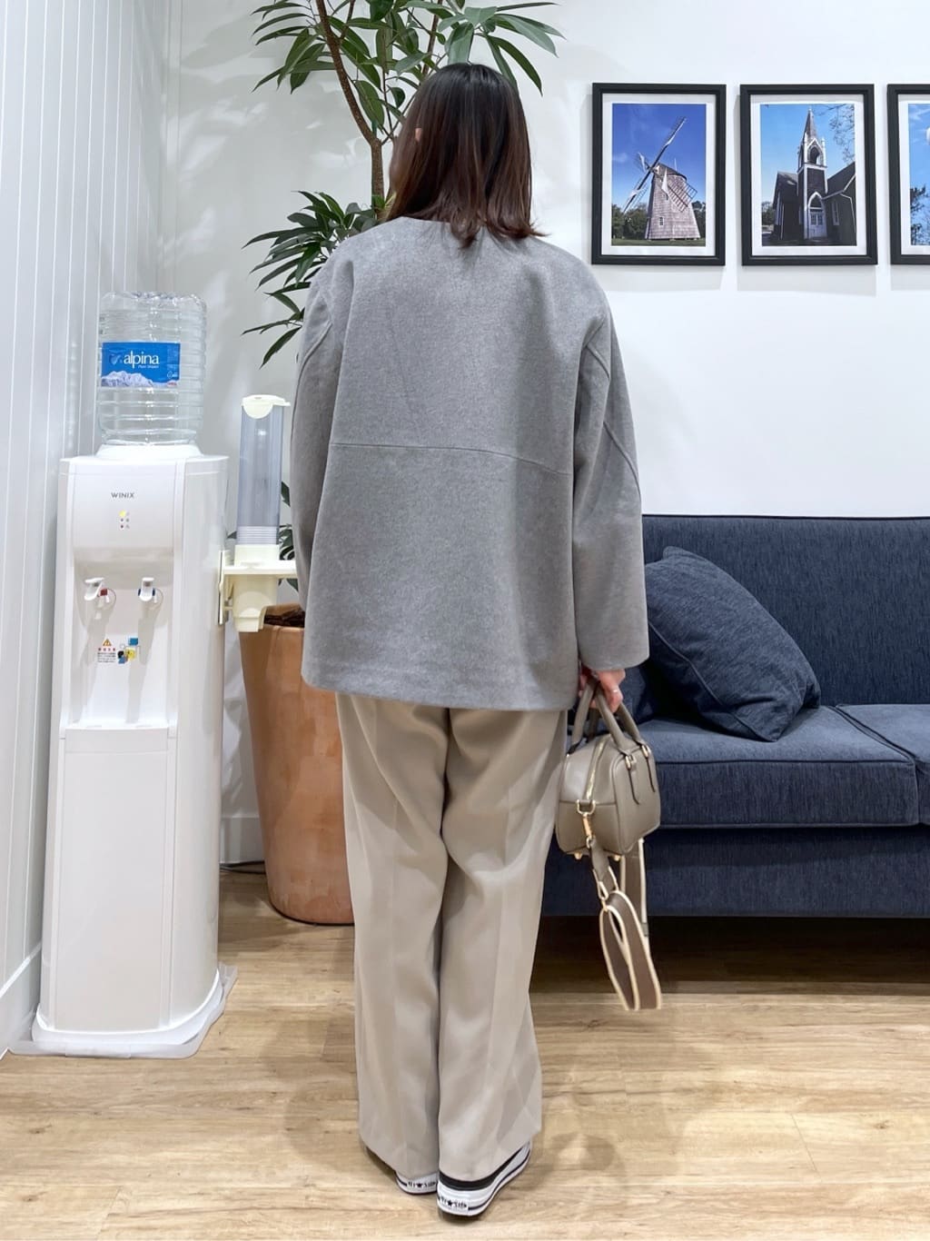 canaさんの「Dessin｜ウール混クルーネックコート」を使ったコーディネート