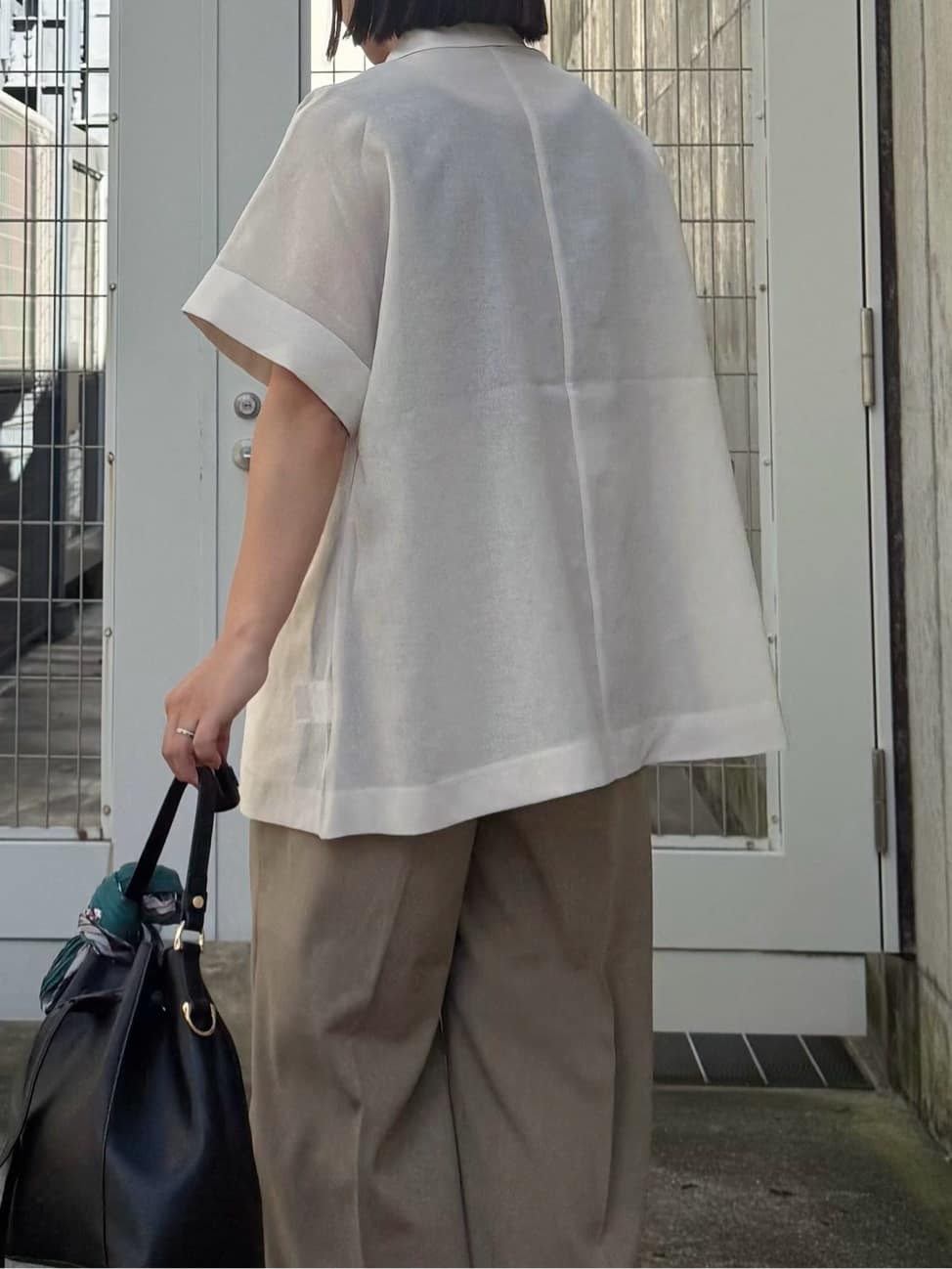 chさんの「THE SHOP TK｜半袖シアージャケット【洗える】」を使ったコーディネート