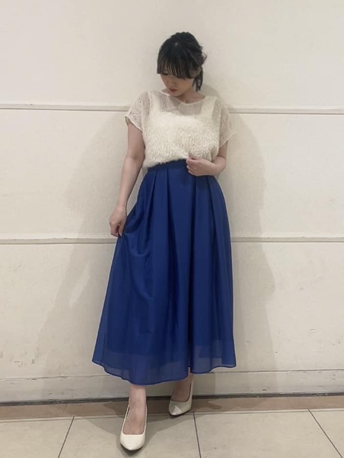watanabeさんの「UNTITLED｜【セットアップ可/洗える】フェザーフレンチスリーブブラウス」を使ったコーディネート