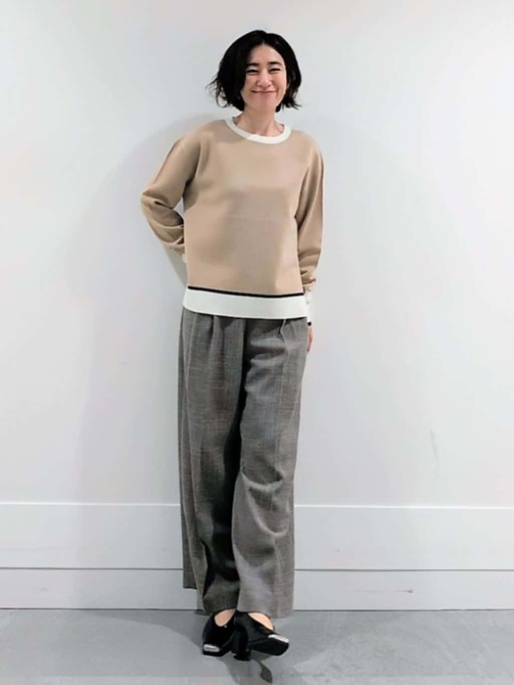 ミズタさんの「UNTITLED｜【アンサンブル可/洗える】ウールミラノリブニット」を使ったコーディネート